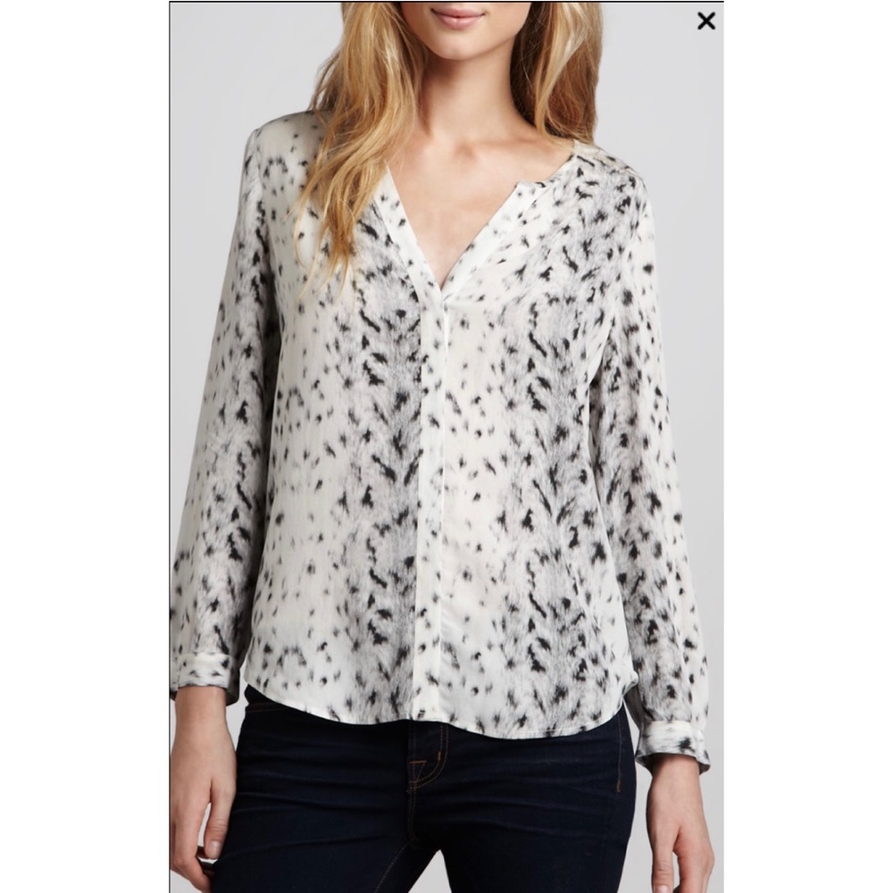Joie purine leopard print blouse